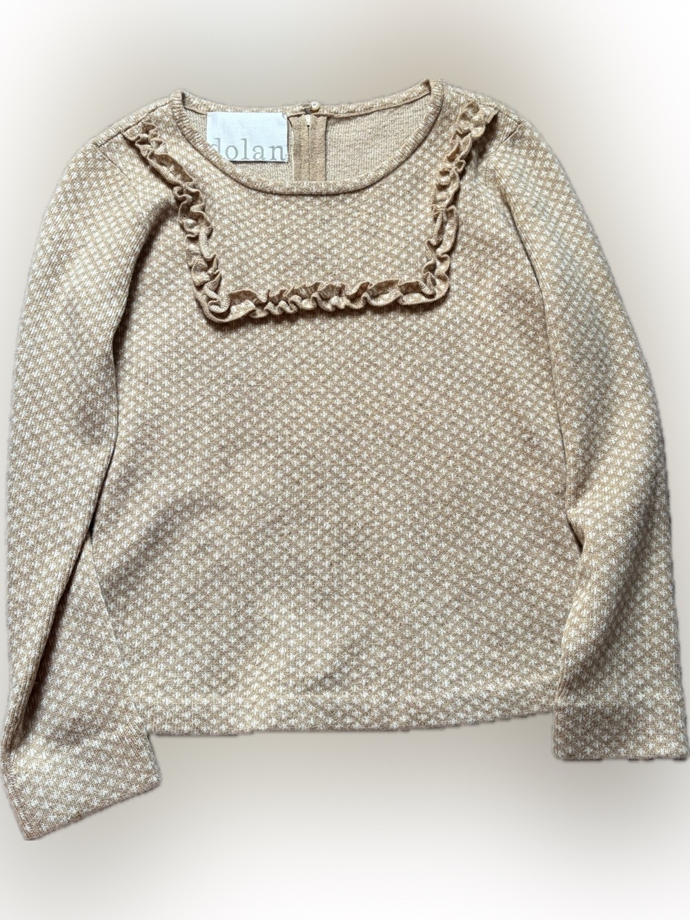 Dolan 100% Lambswool Ruffle Neck Sweater